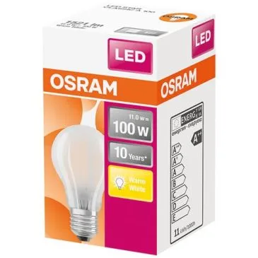 Ampoule Led dépolie de 11 W équivalent 100 W E27 Chaud - OSRAM