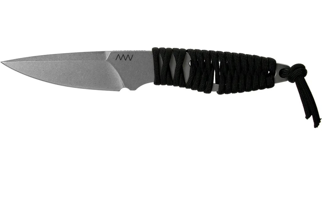 ANV P100 Sleipner, Black Paracord P100-002, Black Kydex Sheath, couteau de cou