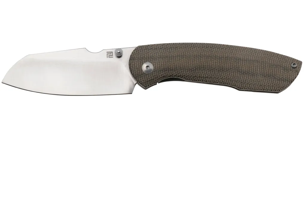 Artisan Cutlery Prime 1866G-ODG, Sand Polished S90V, OD Green Micarta/Titanium couteau de poche