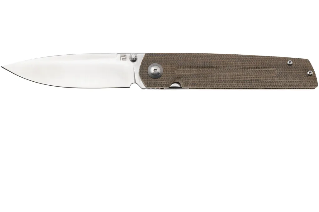 Artisan Cutlery Sirius 1849P-ODG, Satin S35VN, OD Green Micarta couteau de poche, Ray Laconico design