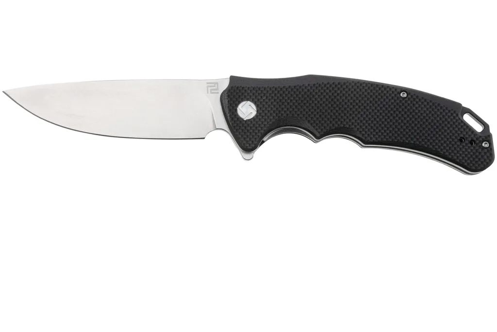 Artisan Cutlery Tradition 1702P-BK, Stonewashed D2, Black G10 couteau de poche