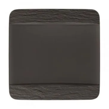 Assiette plate carré 28 cm noir - Manufacture Rock  - VILLEROY ET BOCH