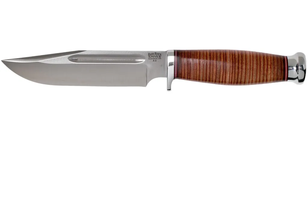 Bark River Teddy A2 Stacked Leather, Single Quillion couteau outdoor