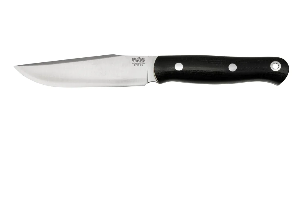 Bark River Ultra Lite Field Knife CPM 3V Black Canvas Micarta, couteau de bushcraft