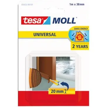Bas de porte mousse 1 x 38 mm pvc brun - TESA