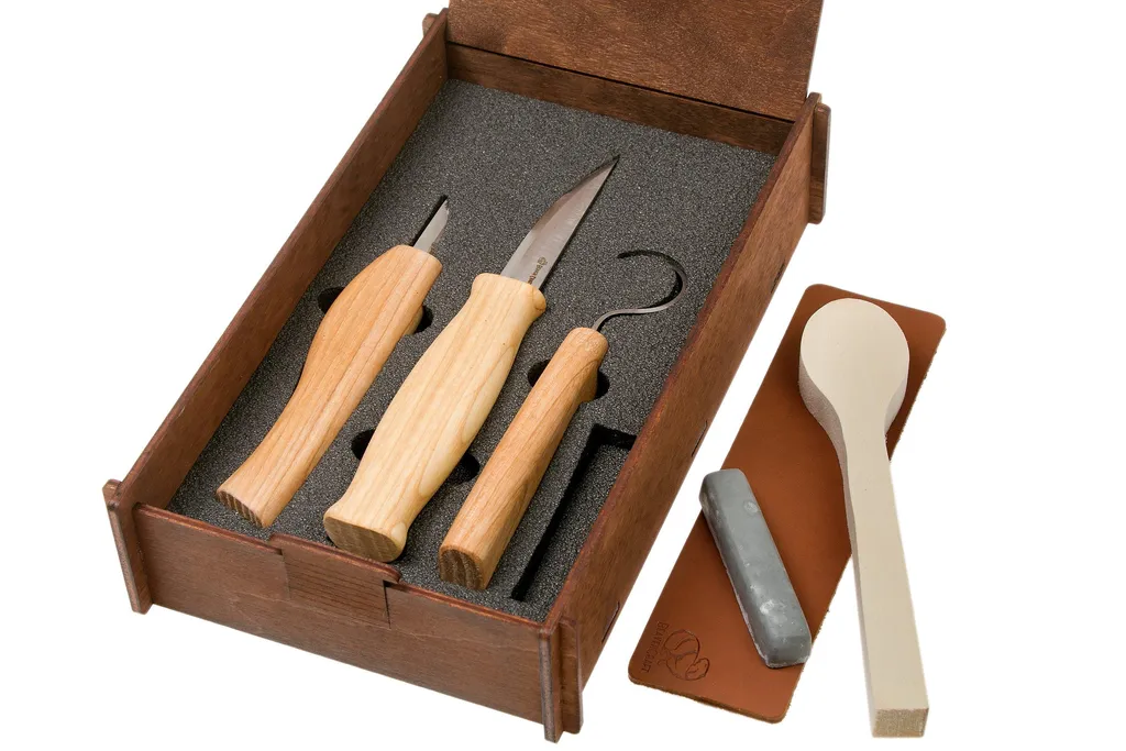 BeaverCraft Spoon Carving Tool Set S13BOX, set à sculpter le bois avec emballage cadeau