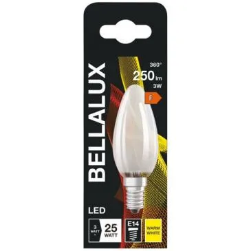 Bellalux led dépoli flamme e14 2.5w chaud 250lm - BELLALUX