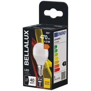 Bellalux led dépoli sphere e14 5.5w chaud 470lm - BELLALUX