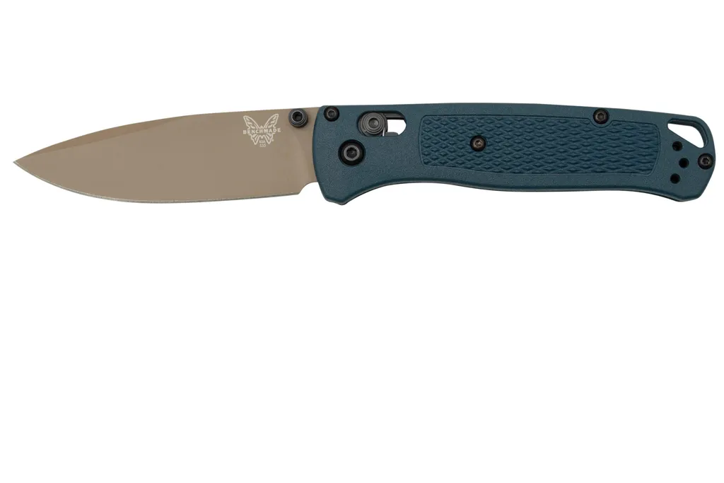Benchmade Bugout 535FE-05 Crater Blue Grivory, Flat Dark Earth Cerakote, couteau de poche