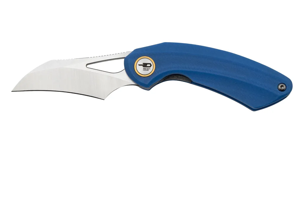 Bestech Bihai Stonewashed Satin, Blue G10 BG53D-1 couteau de poche, Ostap Hel design