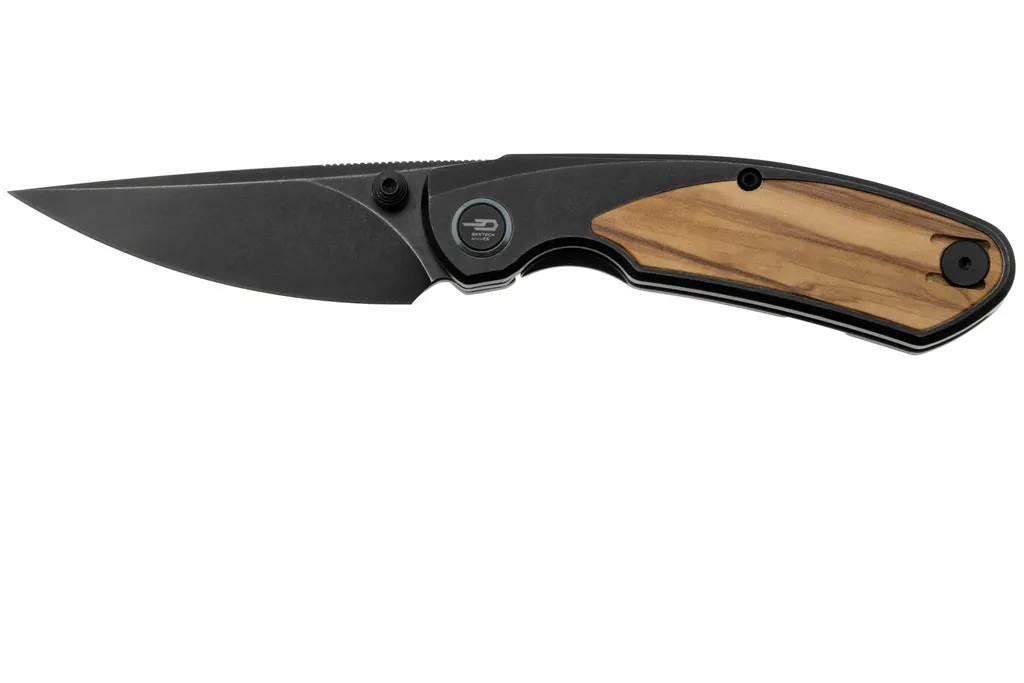 Bestech Lito BT2307C Black Titanium, Olive Wood, couteau de poche, Ostap Hel design