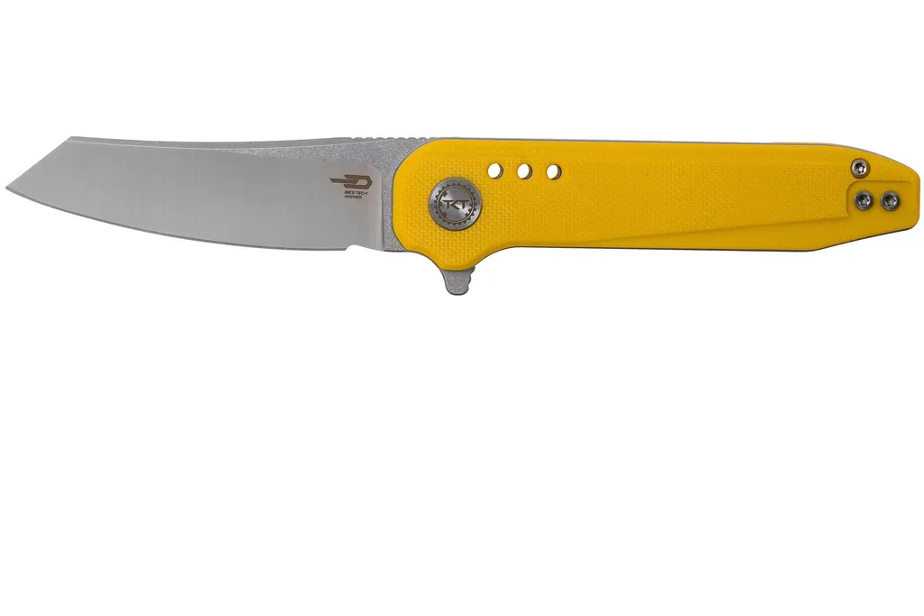 Bestech Syntax BG40B Yellow G10, Two Tone Satin couteau de poche, Todd Knife & Tool design