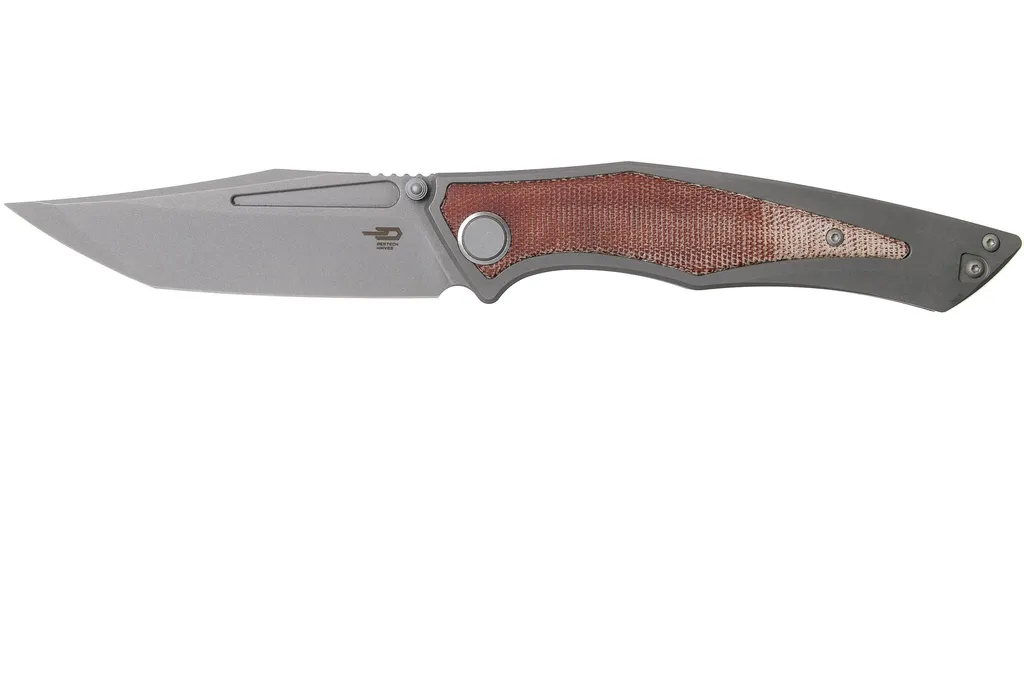 Bestech Togatta BT2102A Natural Canvas Micarta couteau de poche, Morgan Koens design