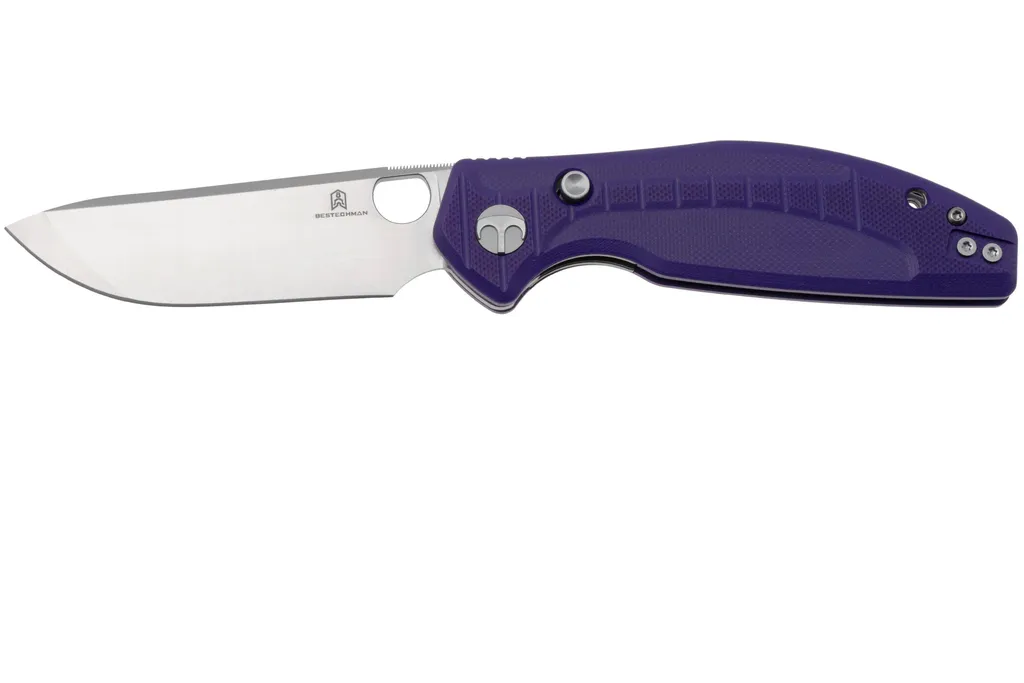 Bestechman Angry Owl BMK12E-1 Satin D2, Purple G10, couteau de poche