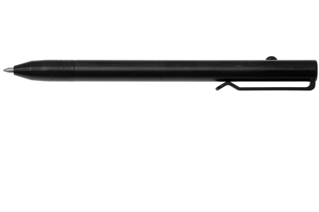 Big Idea Design Slim Bolt Action Pen SBA-BK Black Titanium, stylo everyday carry