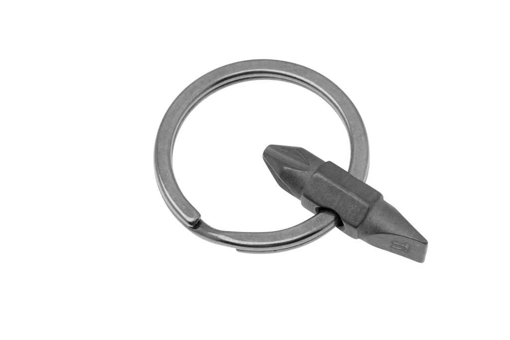 Big Idea Design Titanium Pocket Bit Hex TI-PB-HEX Stonewashed Titanium, porte-clé embout hexagonal