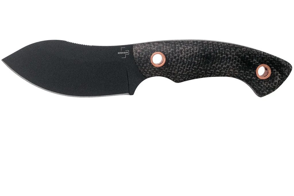 Böker Plus Nessmi Pro 02BO018 Black Micarta Copper couteau fixe, Jesper Voxnaes design