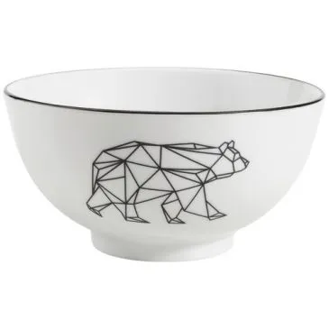 Bol déjeuner 15 cm Ours - Origami - TABLE ET COOK