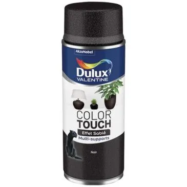 Bombe peinture 400 ml Noir - Color Touch Effet Sablé - DULUX VALENTINE