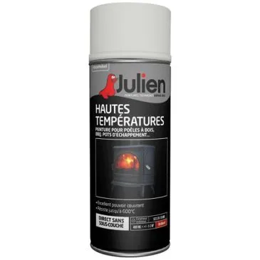Bombe peinture Haute Température 400 ml Blanc Brillant - JULIEN