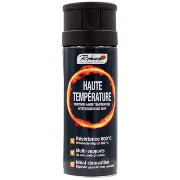 Bombe peinture haute température - résistante à la chaleur 600°C - 400 mL - - RICHARD COLORANTS