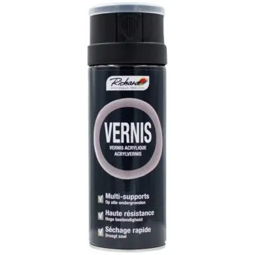 Bombe vernis brillant -multi-supports - 400 mL - transparent - RICHARD COLORANTS