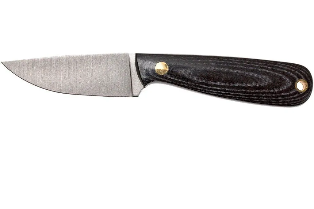 Brisa Necker 70, noir micarta, gaine en cuir 9803