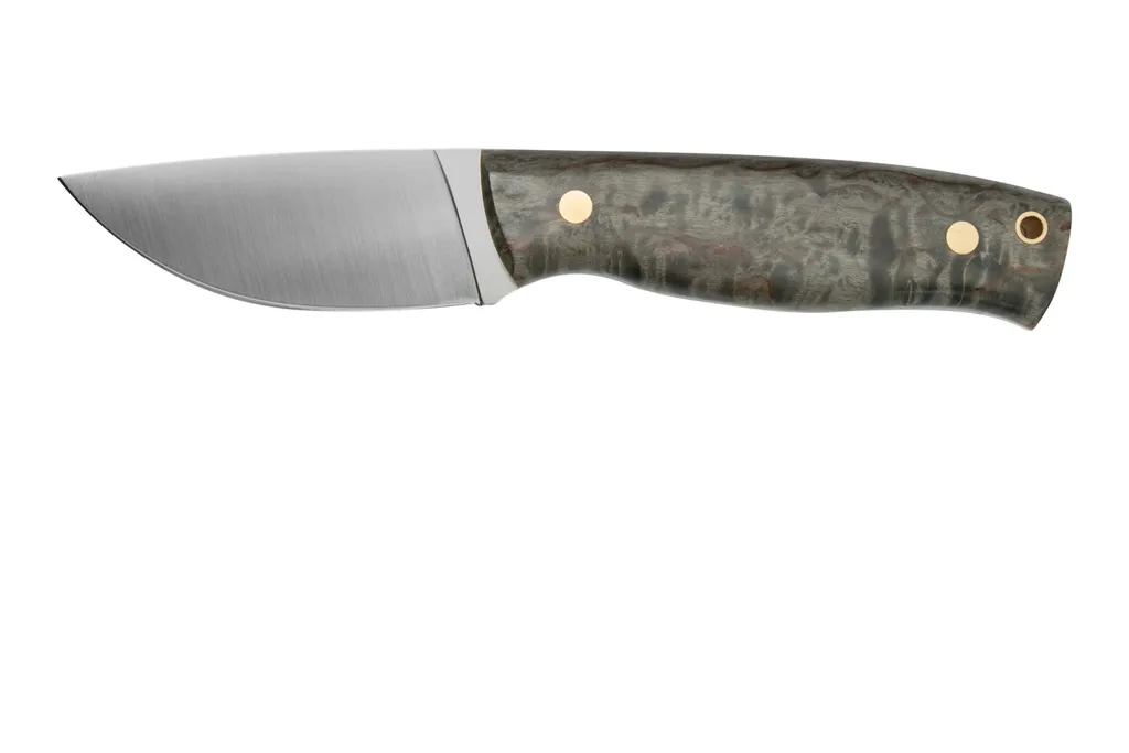 Brisa Skinner 90 - Elmax Flat - Stabilized Curly Birch 361 couteau de chasse