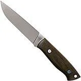 Brisa Trapper 115 Green Canvas Micarta Elmax Flat 2066 couteau de bushcraft
