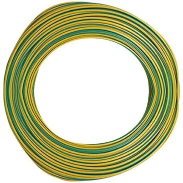 Cable H07VU 1x2.5 100m v/jaune - ELECTRALINE