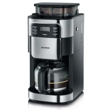 Cafetière filtre 10/15 tasses avec broyeur Noire & Inox - 4810 - SEVERIN