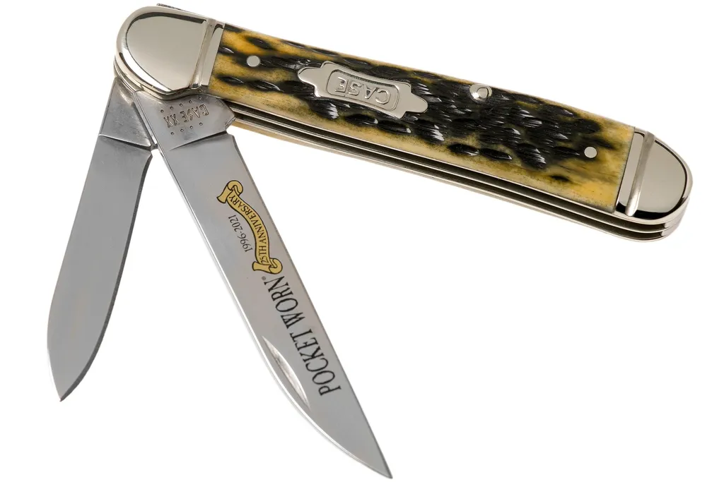 Case Copperhead Pocket Worn Olive Green Bone, Peach Seed, 38192, 6249 SS couteau de poche
