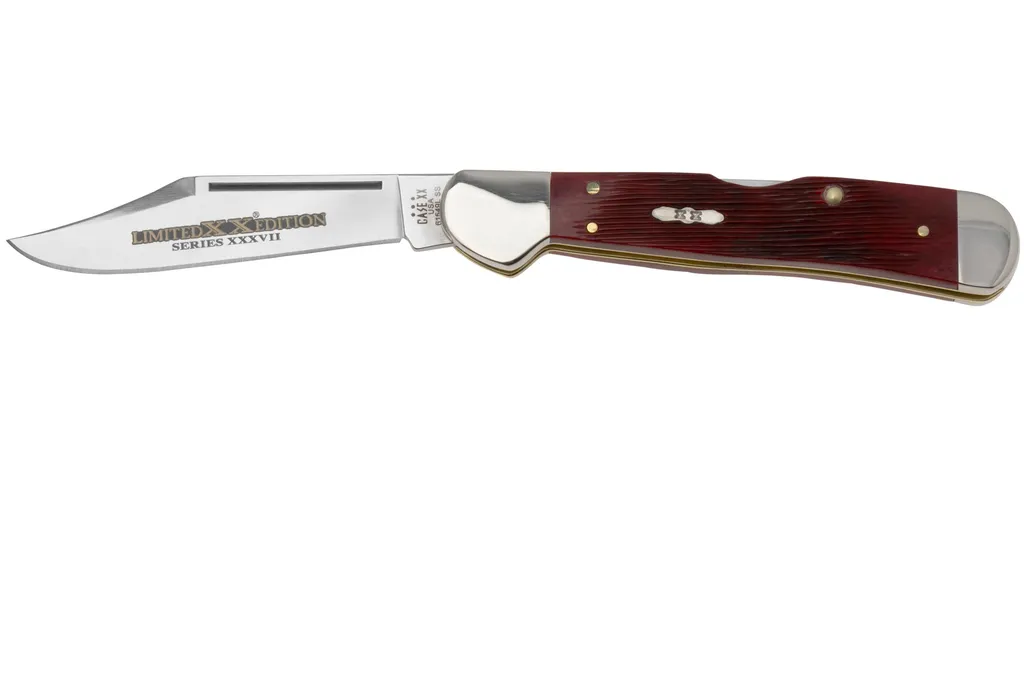 Case CopperLock 12213 Old Red Bone Barnboard Jig, couteau de poche, Limited XX Edition XXXVII
