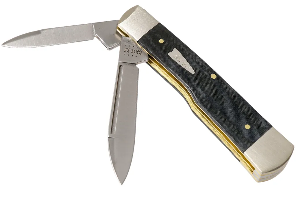Case Gunstock Smooth Black Micarta, 27735, 102130 SS couteau de poche