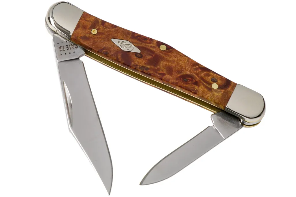 Case Half Whittler Autumn Maple Burl Wood, 11543, 7208 SS couteau de poche