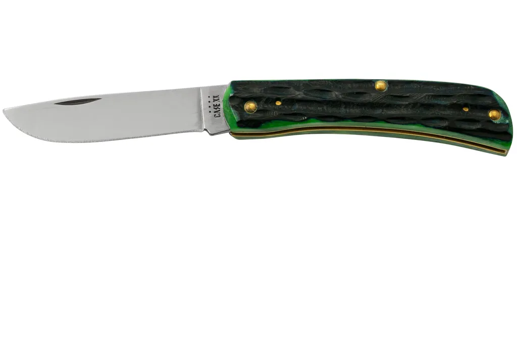 Case Jig Sod Buster Jr, Hunter Green Bone, Deep Canyon, 75832, 6137 SS, couteau de poche