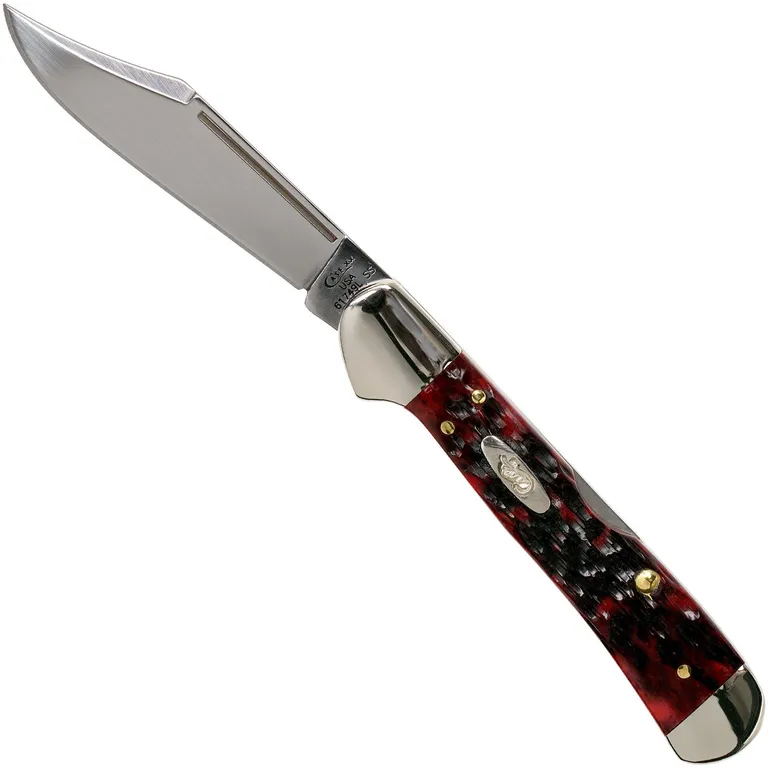 Case Mini Copperlock Crimson Red Peach Seed Jigged Bone, 27385, 61749L SS couteau de poche