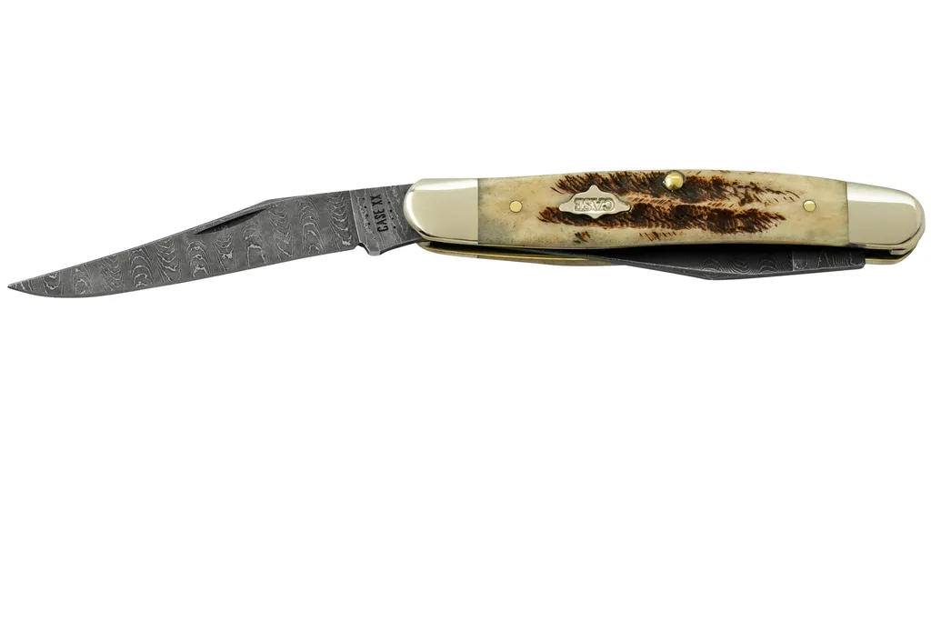 Case Muskrat 77463 Damascus Vintage Bone, couteau de poche