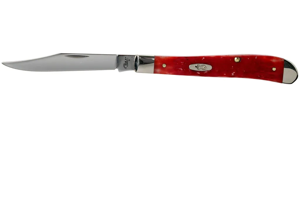 Case Slimline Trapper Dark Red Bone, Standard Jig, 06982, 61048 CV couteau de poche