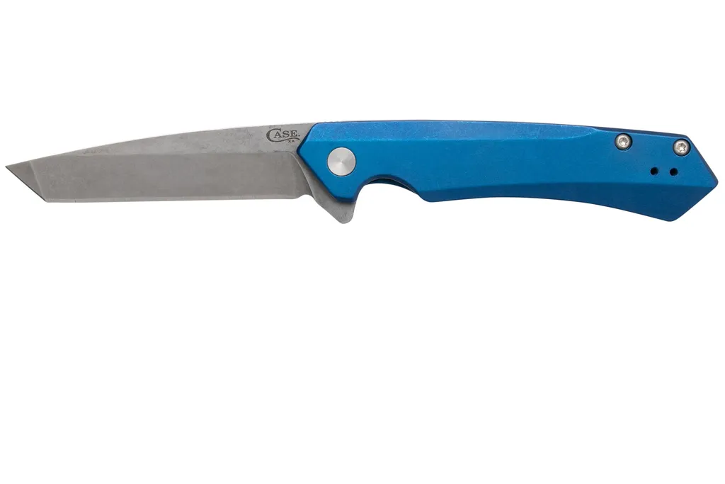Case The Kinzua, Blue Anodized Aluminum, Tanto S35VN, 646643 couteau de poche