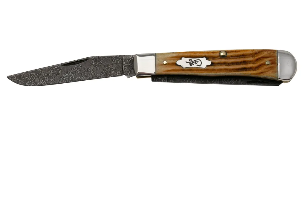 Case Trapper 52420 Burnt Goldenrod Damascus 6254 couteau de poche