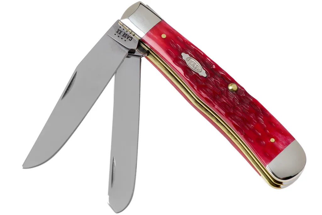 Case Trapper Dark Red Bone, Peach Seed Jig, 31950, 6254 CV couteau de poche