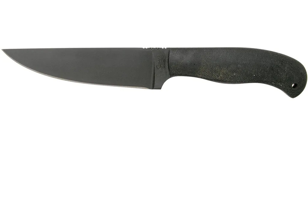 Case Winkler Skinner 43173 Kevin Holland, Black Canvas Laminate, Leather Sheath couteau de chasse