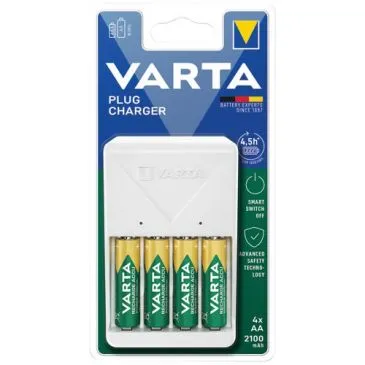 Chargeur Plug 2 ou 4 piles - VARTA