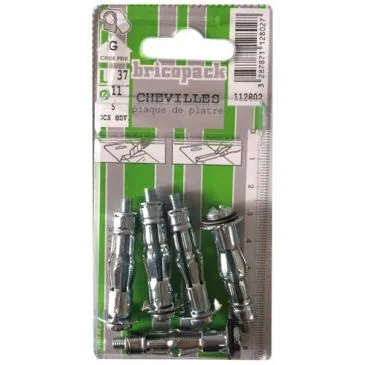 Cheville métal  tcb 5x40 5pcs blister - BRICOPACK