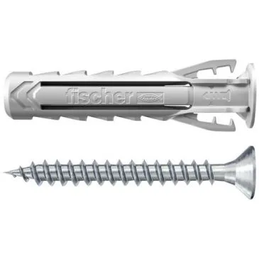 Cheville nylon sx plus 12x60 avec vis blister x3 - FISCHER