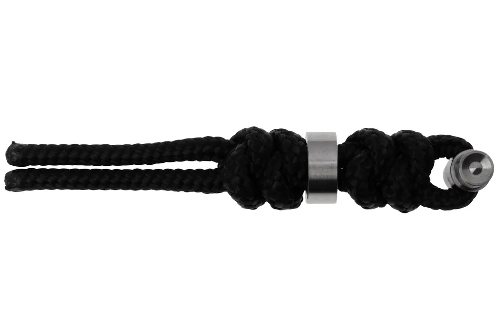 Chris Reeve Large Sebenza/Umnumzaan Lanyard with bead black/silver COM-7085