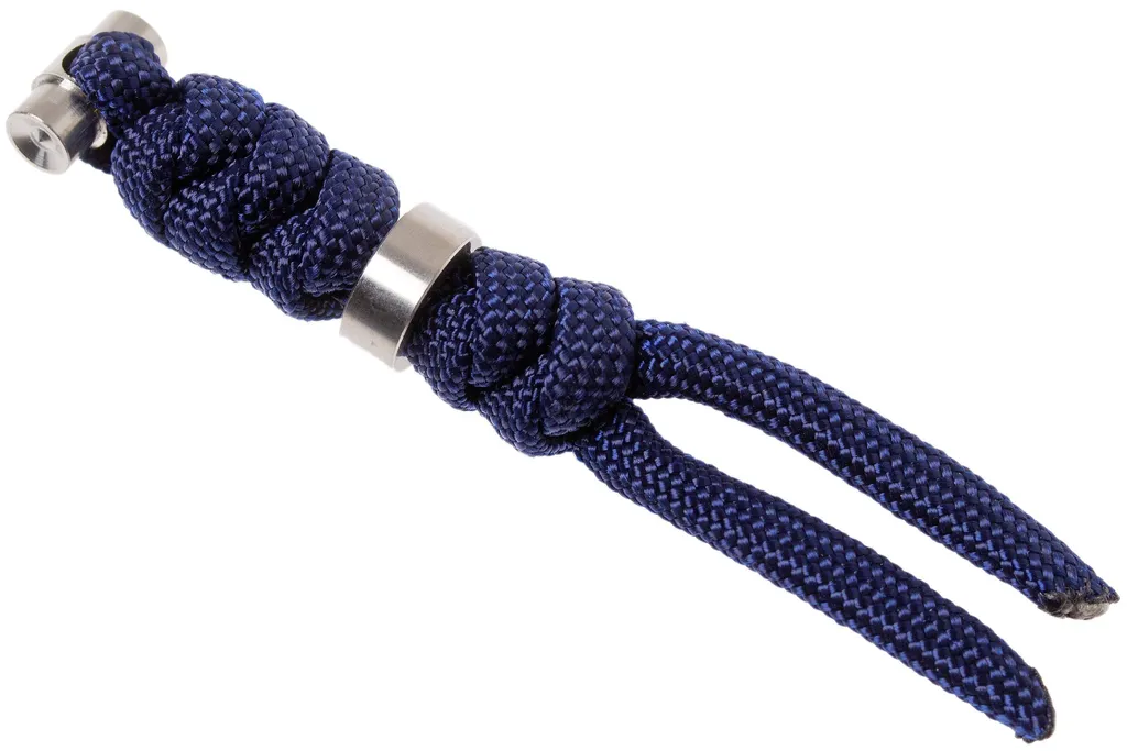 Chris Reeve Large Sebenza/Umnumzaan Lanyard with bead midnight/silver COM-7124
