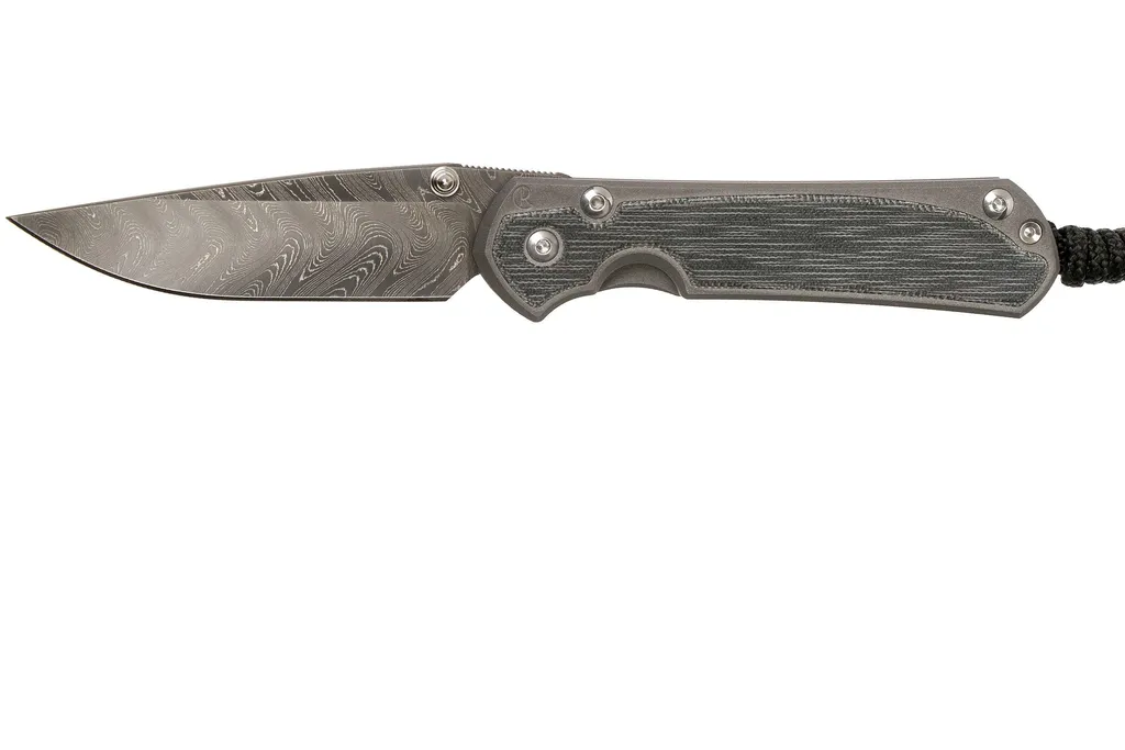 Chris Reeve Sebenza 31 Small Black Micarta inlay Ladder Damascus S31-1202 couteau de poche