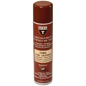 Cire entretien cuir ameublement surfine - aérosol - 400 mL - AVEL